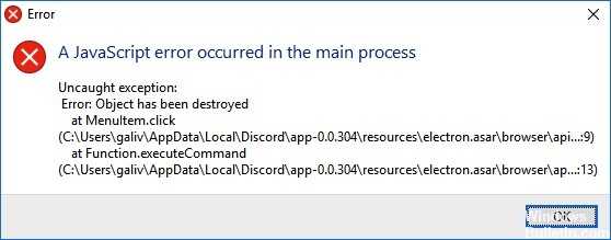 Discord javascript error: how to completely resolve it?
