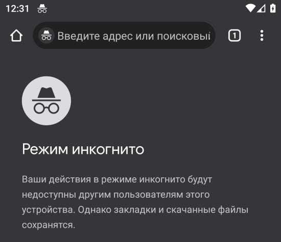 Как узнать историю инкогнито андроид