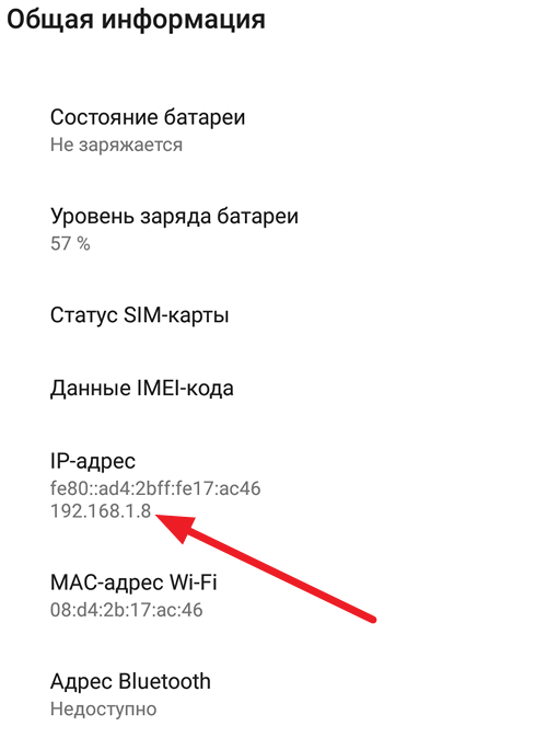 Как узнать ip адрес телефона iphone