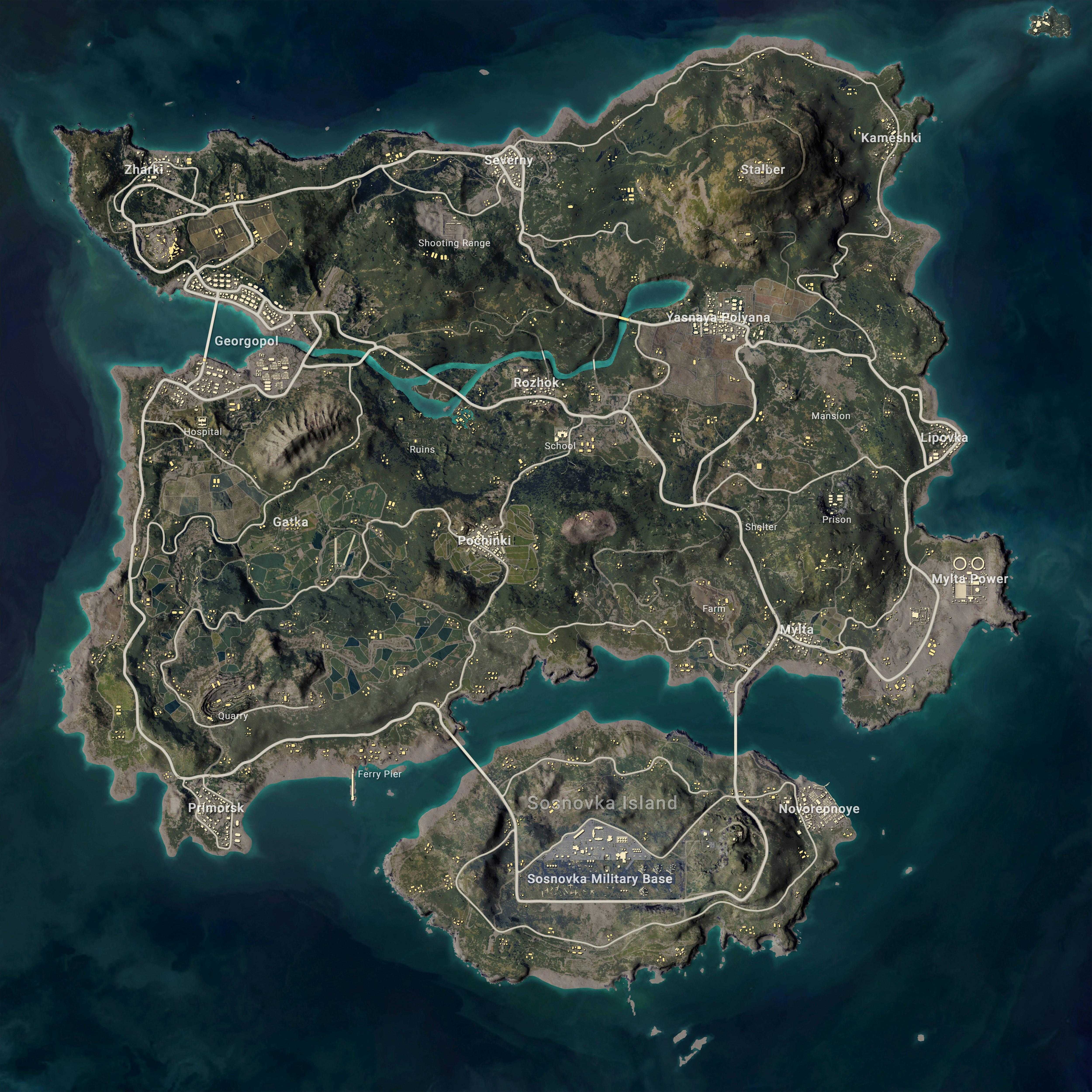 Карты pubg: сколько всего, названия, какие есть