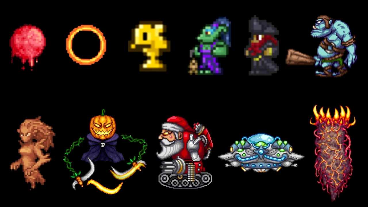 Terraria. игровые события. боссы
