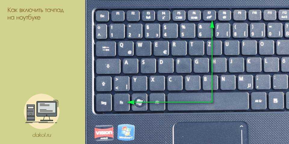 Как включить тачпад на ноутбуке с windows 7, 8, 10