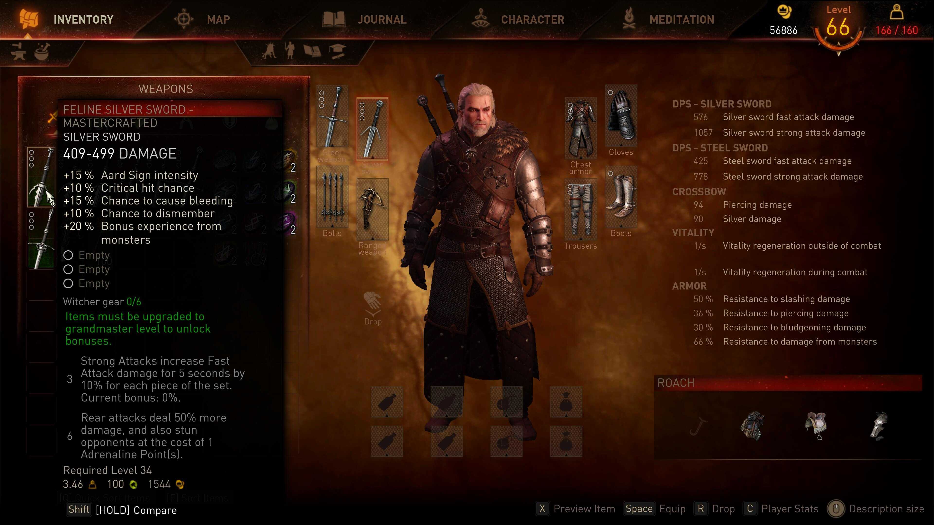 The witcher 3: доспехи и оружие школы мантикоры