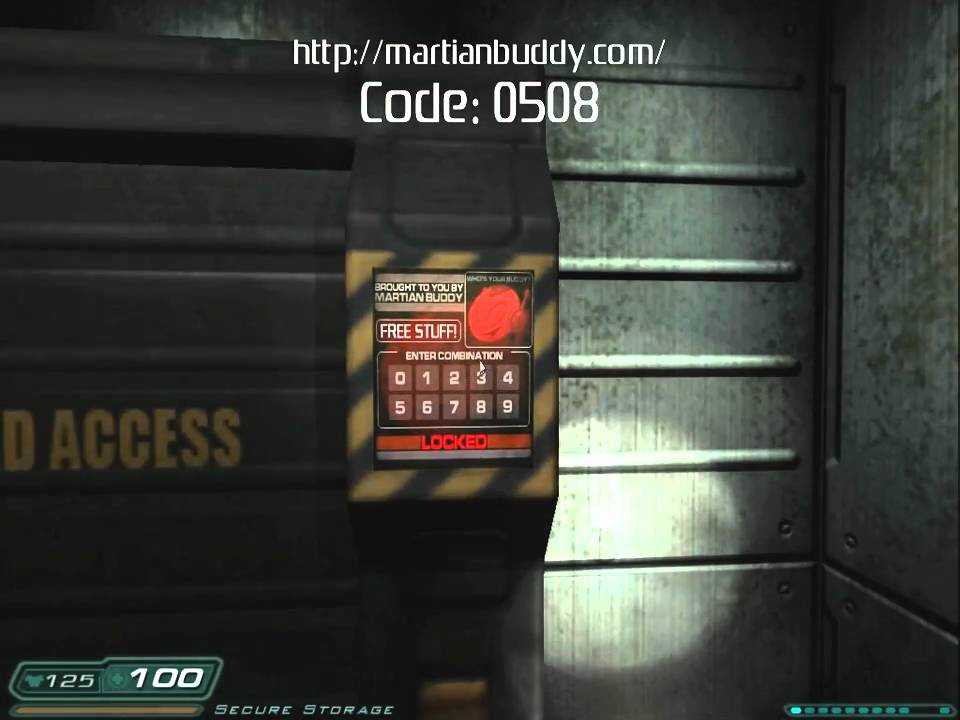 Все новые коды для шкафчиков и дверей doom 3 – seriosexgames гайды
